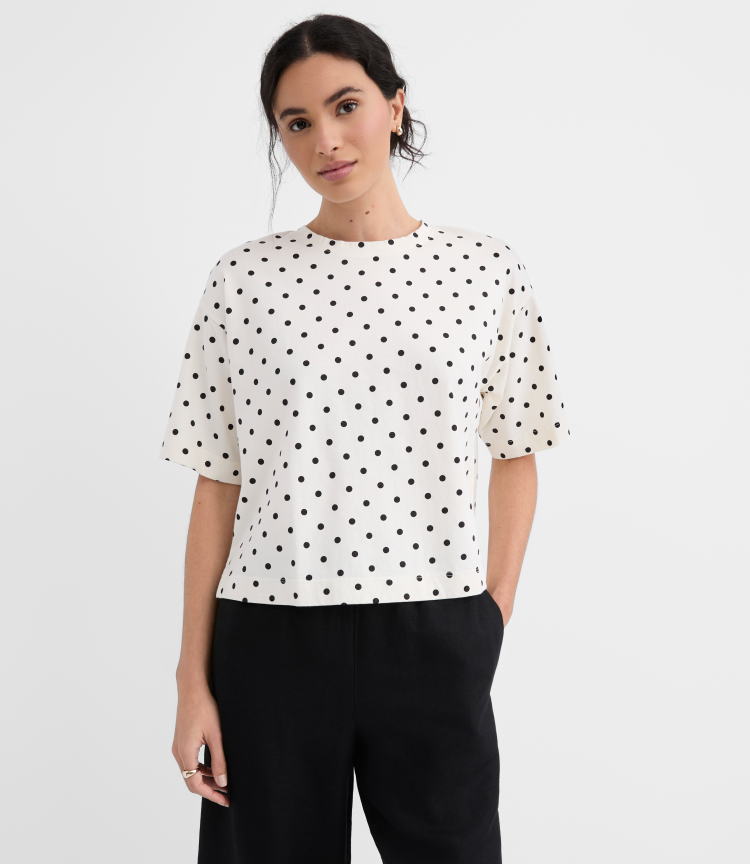 Petite Dotted Modern Tee