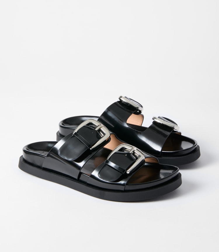 レディース l*読様 Double-Strap Platform Sandals