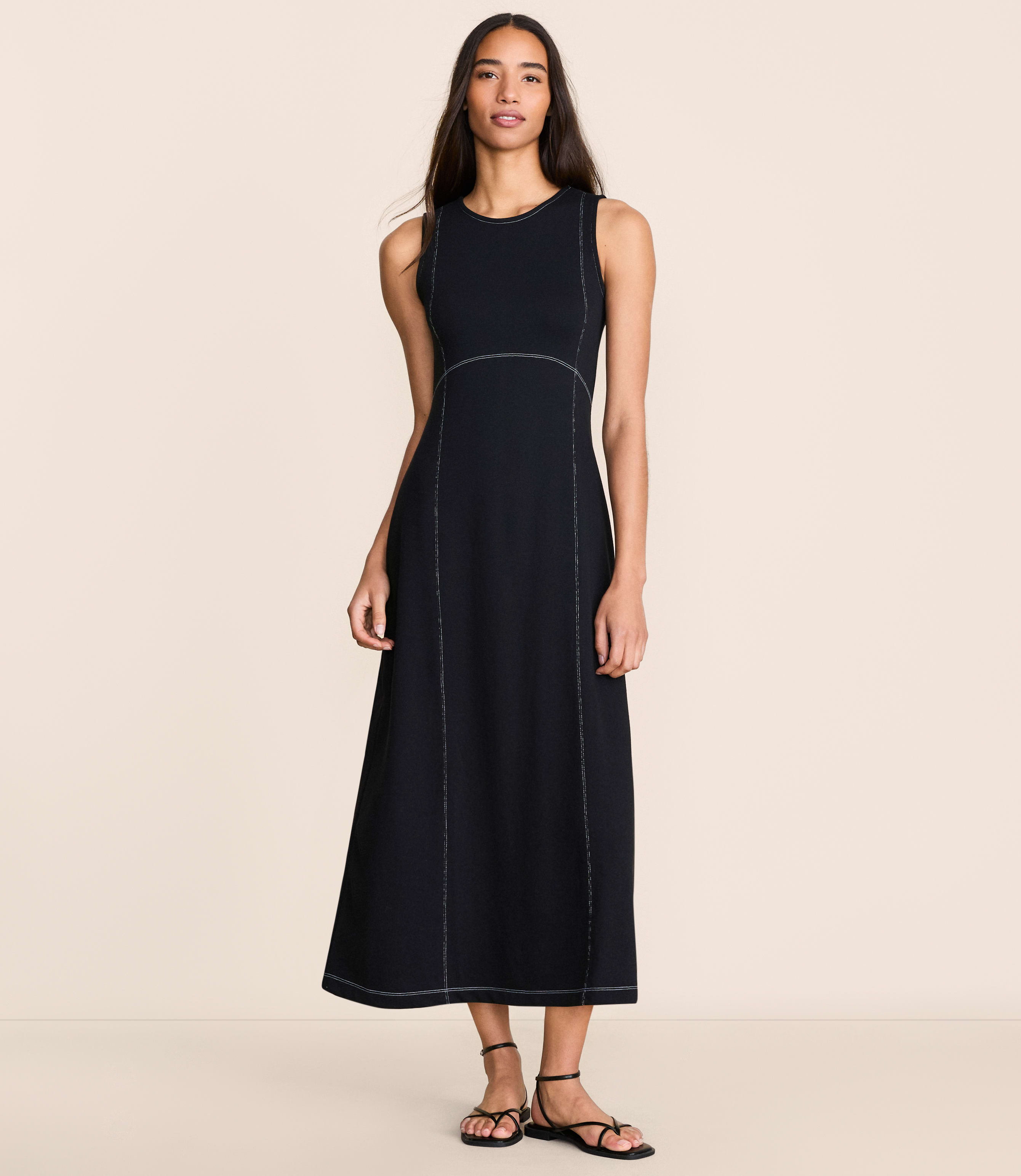 lou and grey signature soft dress & Terrysoft Contrast Stitch Maxi Shirt dress
