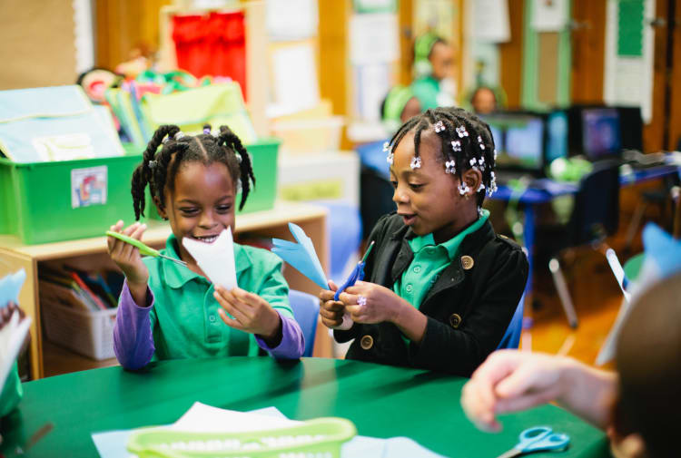 Students in a classroom