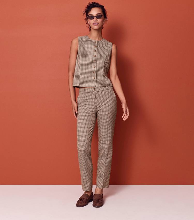 Plaid vest and trousers