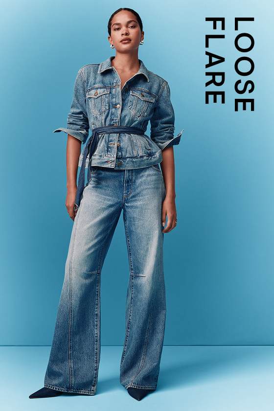 Shop loose flare Rivete Denim