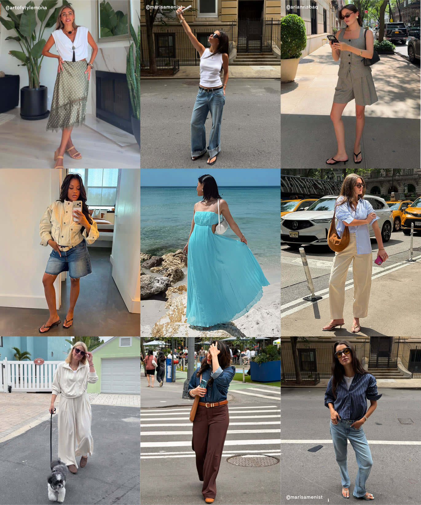 A grid of LOFT creators sharing their personal style
