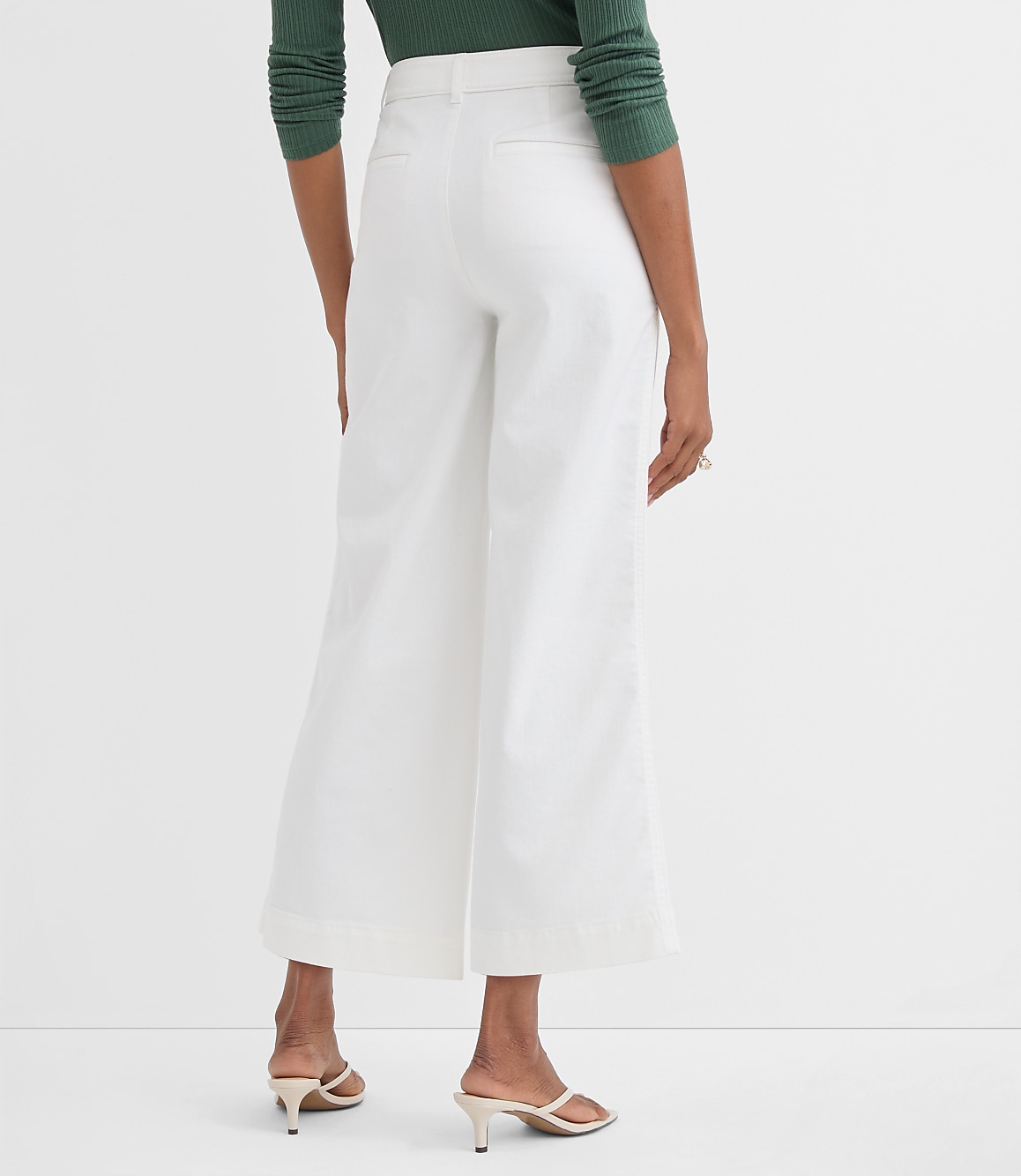 Palmer Wide Leg Crop Pants in Twill