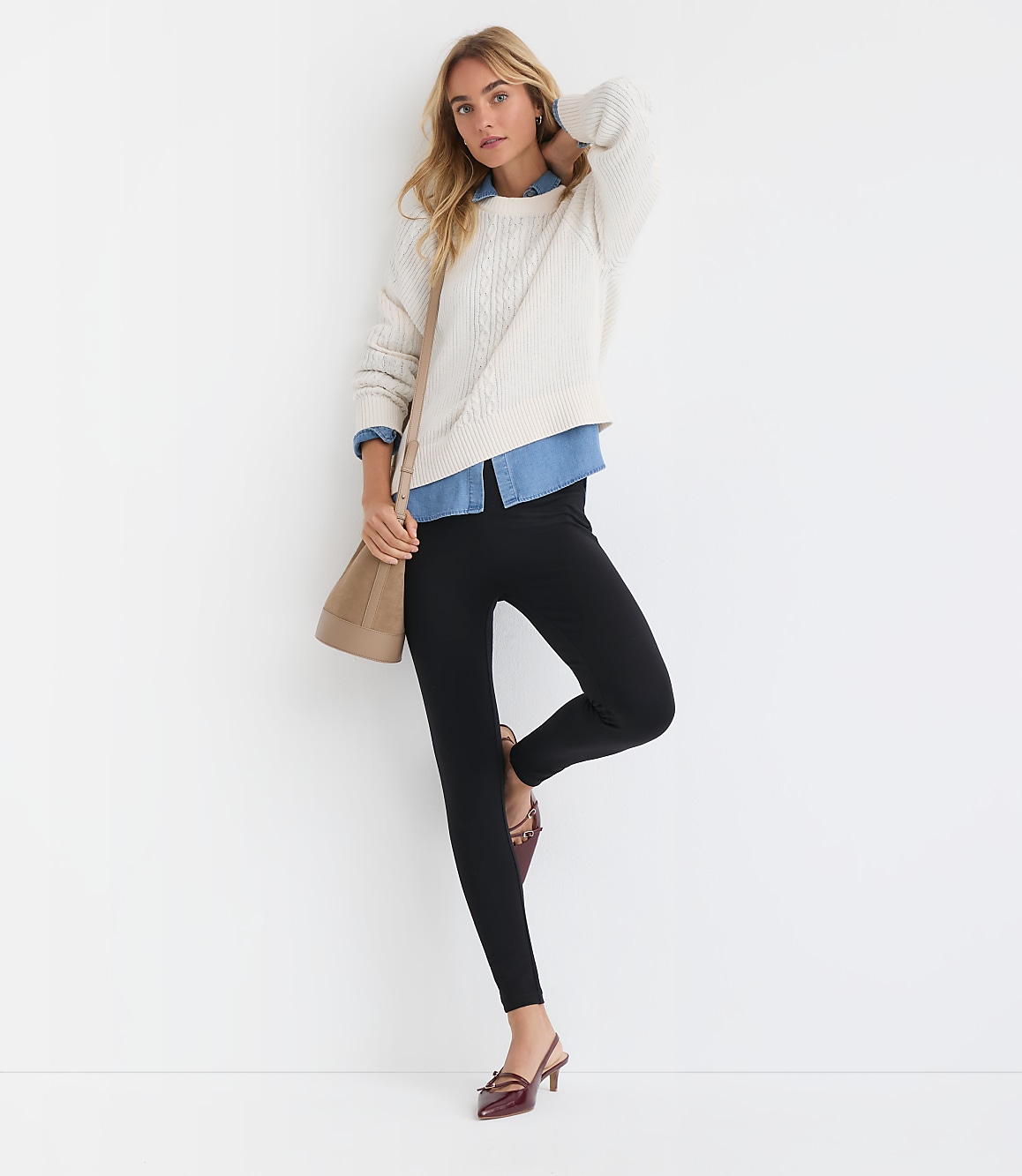 Petite Seamed Ponte Leggings