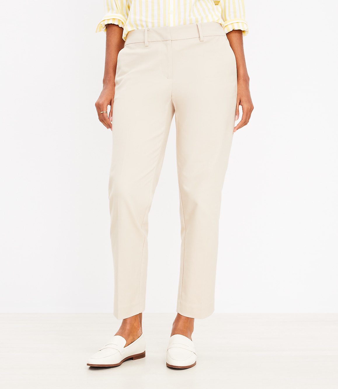 Curvy Riviera Slim Pants in Doubleweave
