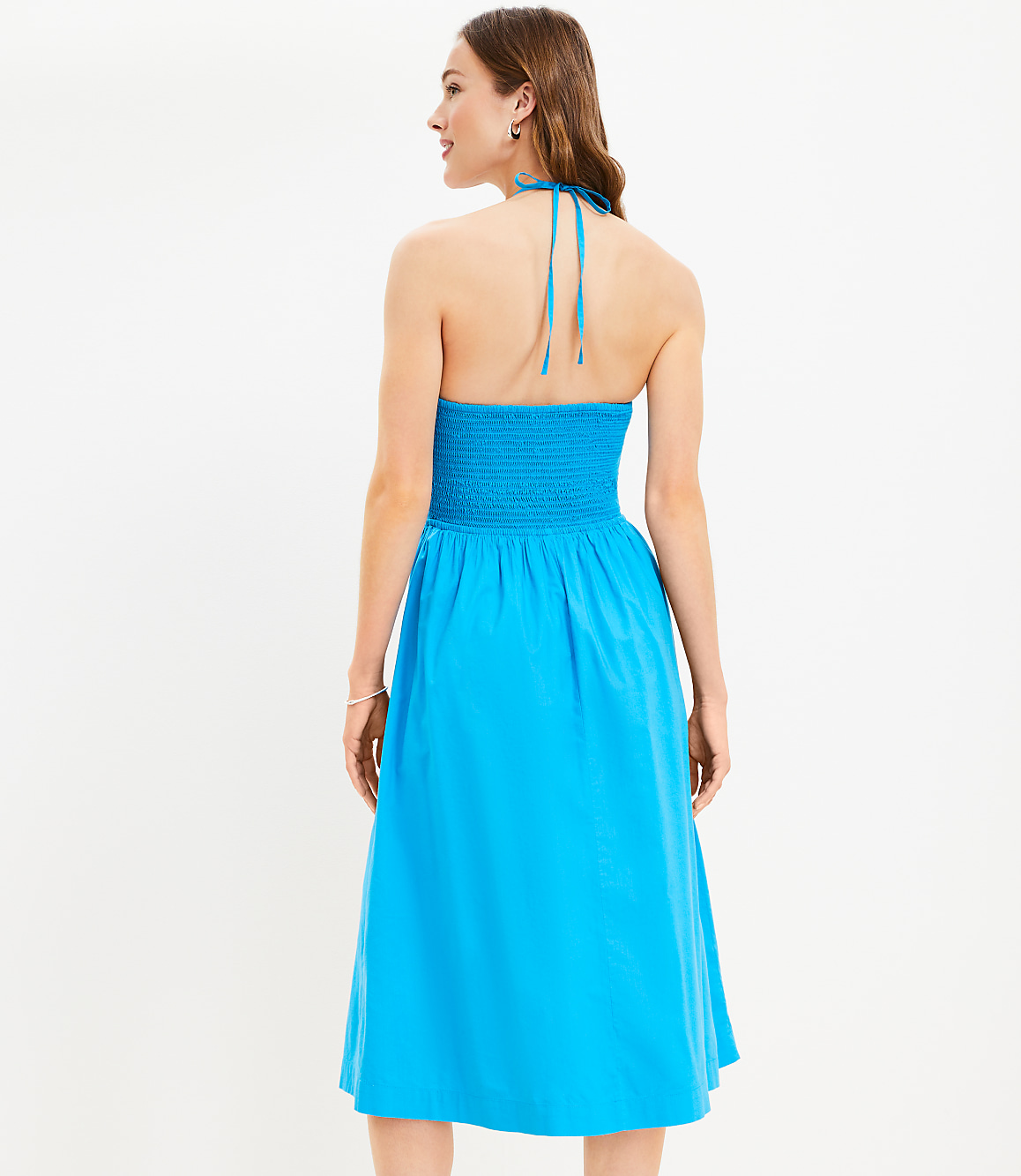 Keyhole Halter Midi Dress