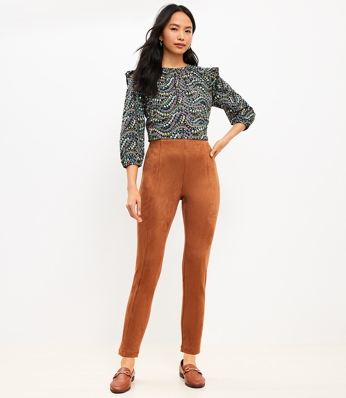 Faux Suede Leggings