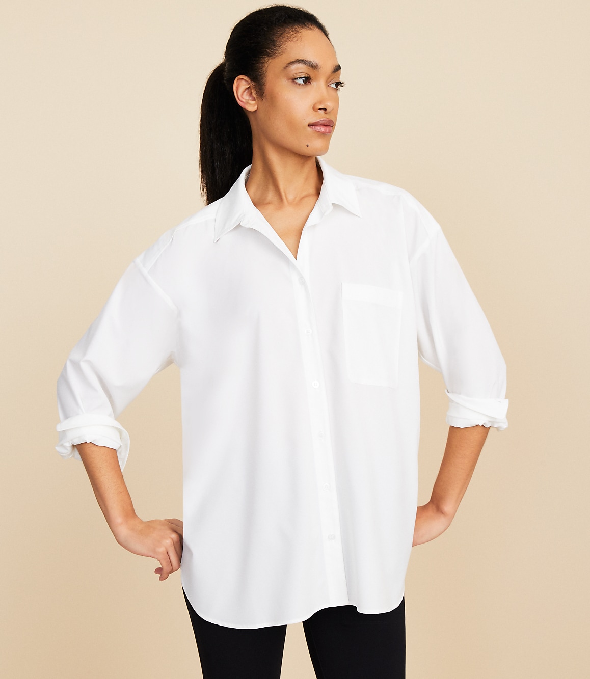 Lou & Grey Oversized Wanderweave Pocket Tunic Shirt