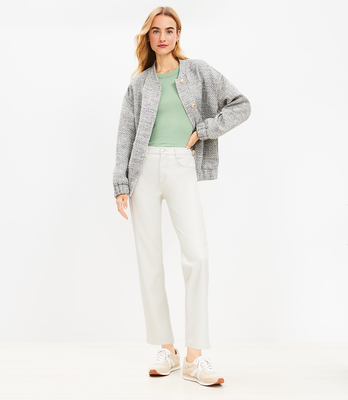 Five Pocket Straight Pants in Faux Leather