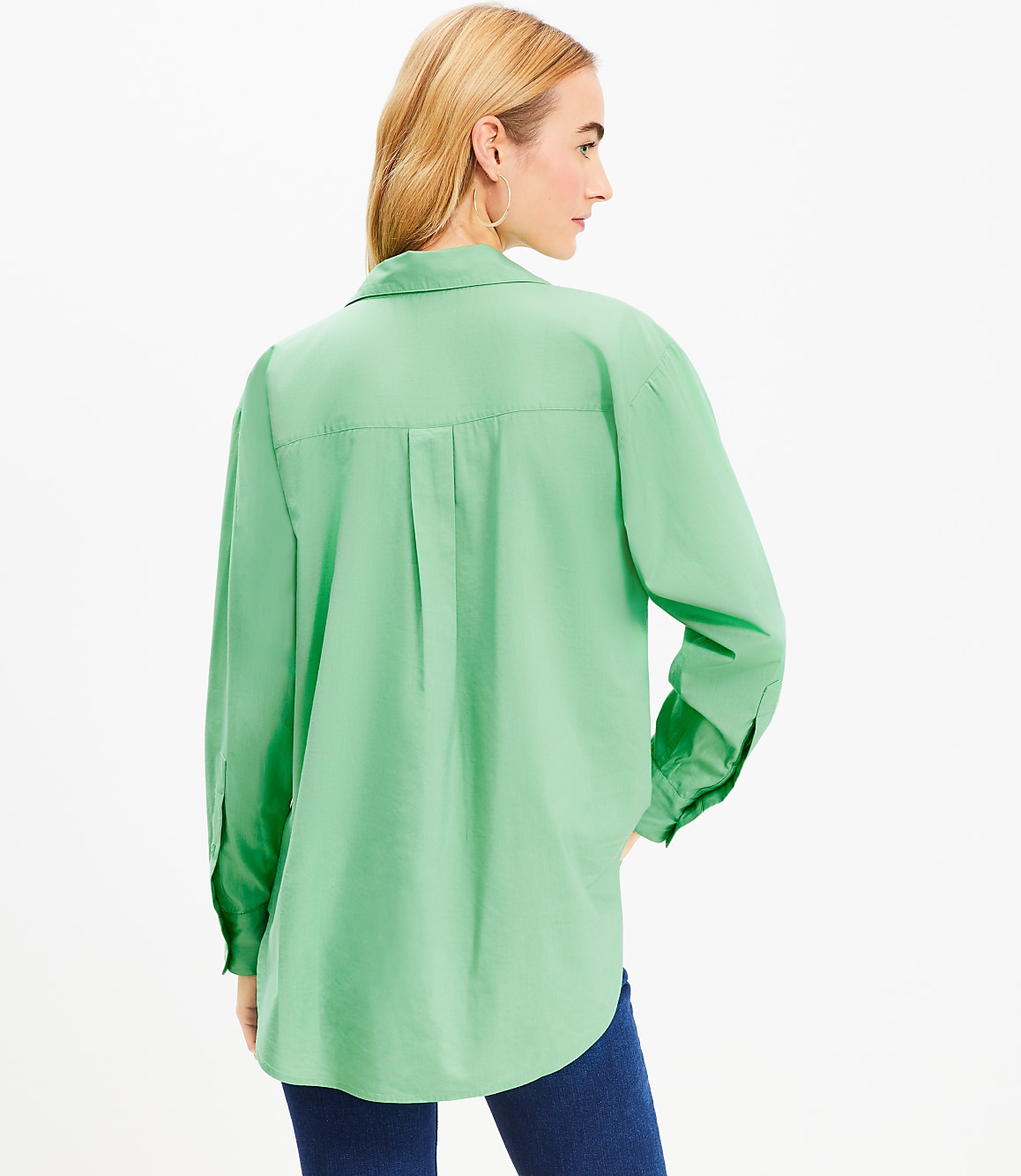 Cotton Blend Everyday Oversized Pocket Shirt