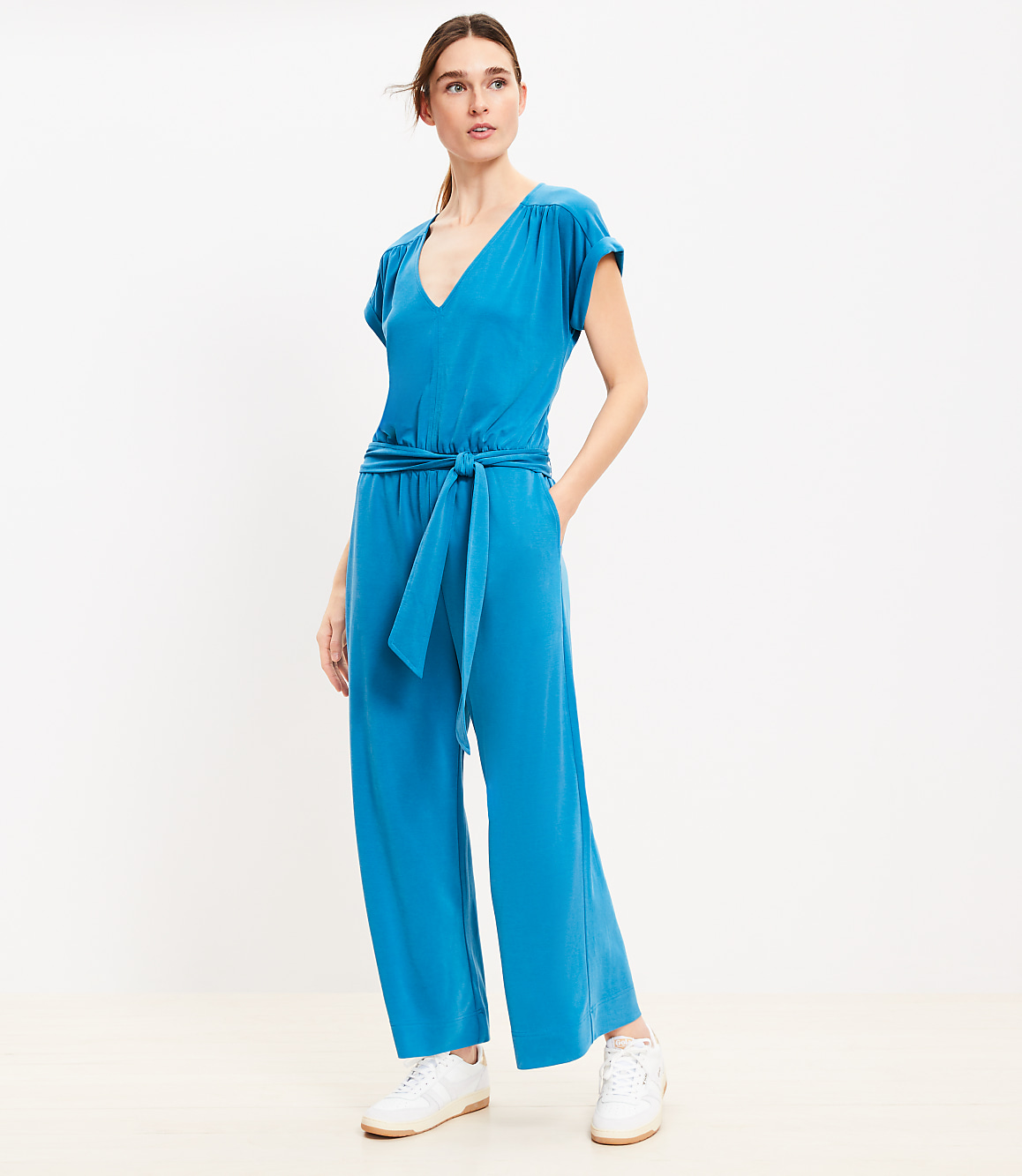 Petite Lou & Grey Sandwashed Wide Leg Jumpsuit