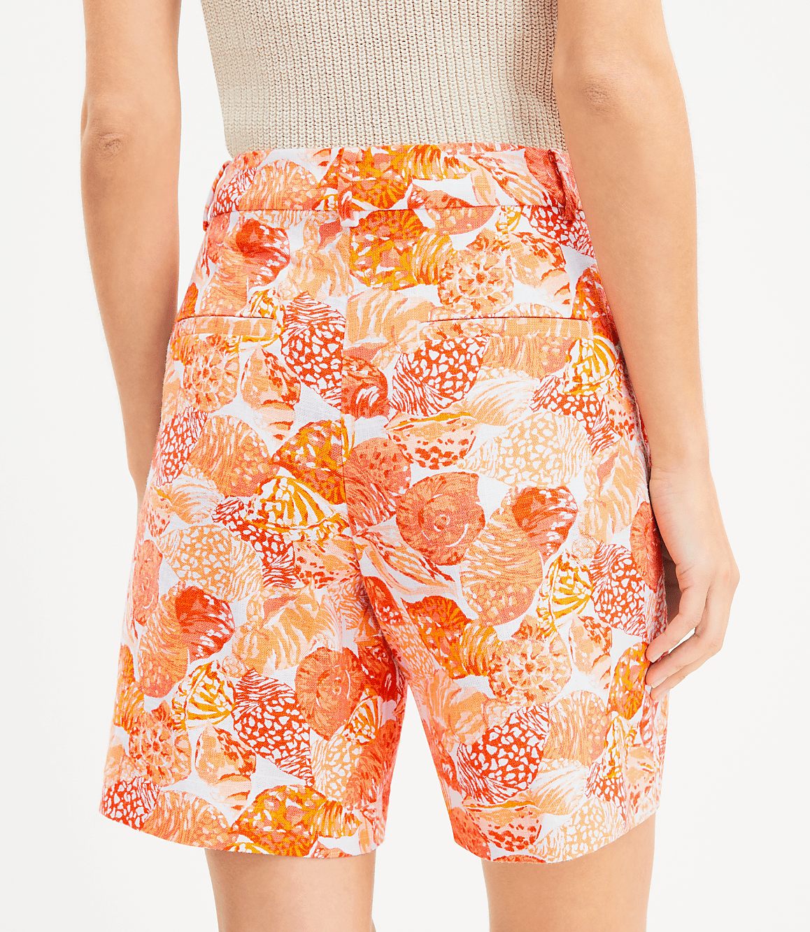 Peyton Shorts in Seashell Linen Blend
