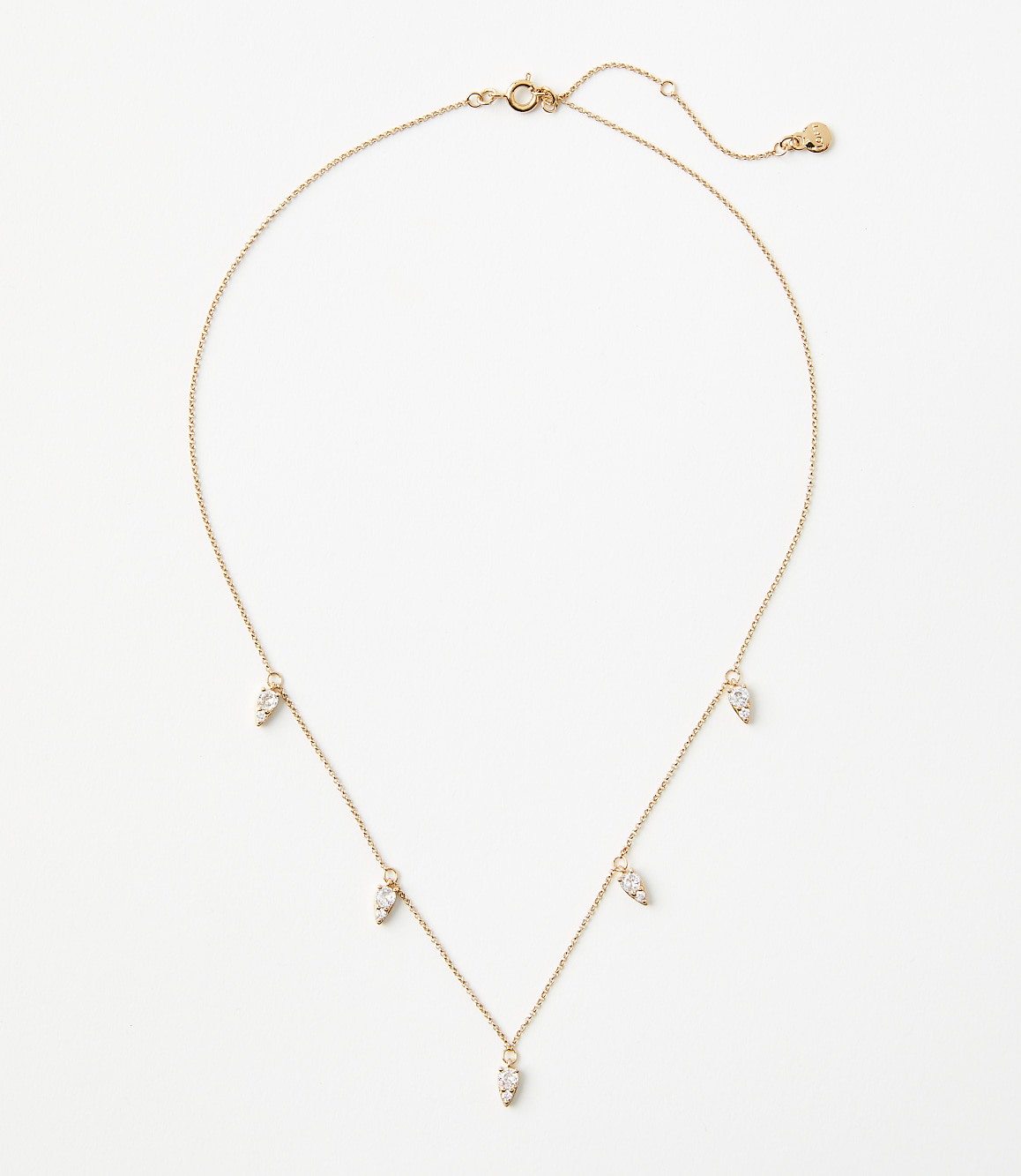 Demi Fine Sparkle Scattered Drop Necklace