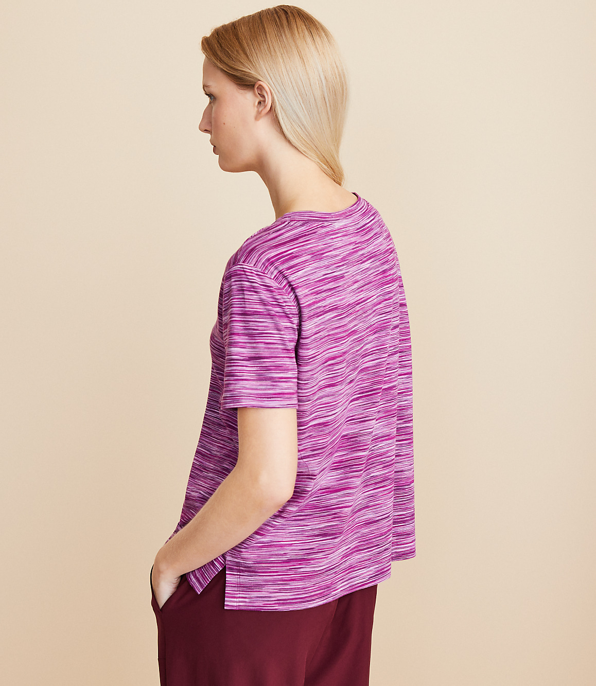 Lou & Grey Spacedye Soft Jersey V-Neck Tee