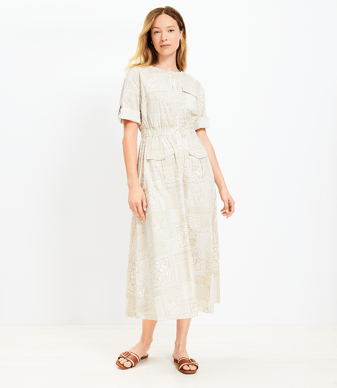 Tile Utility Midi Pocket Dress