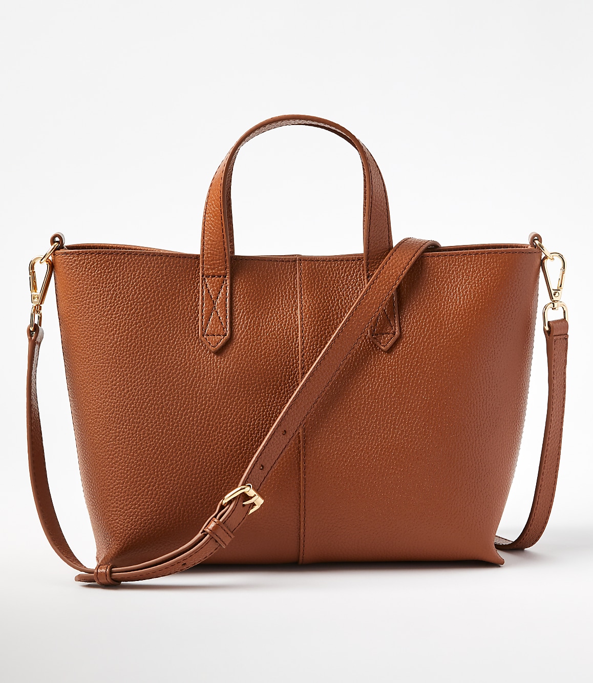 Leather Crossbody Tote Bag