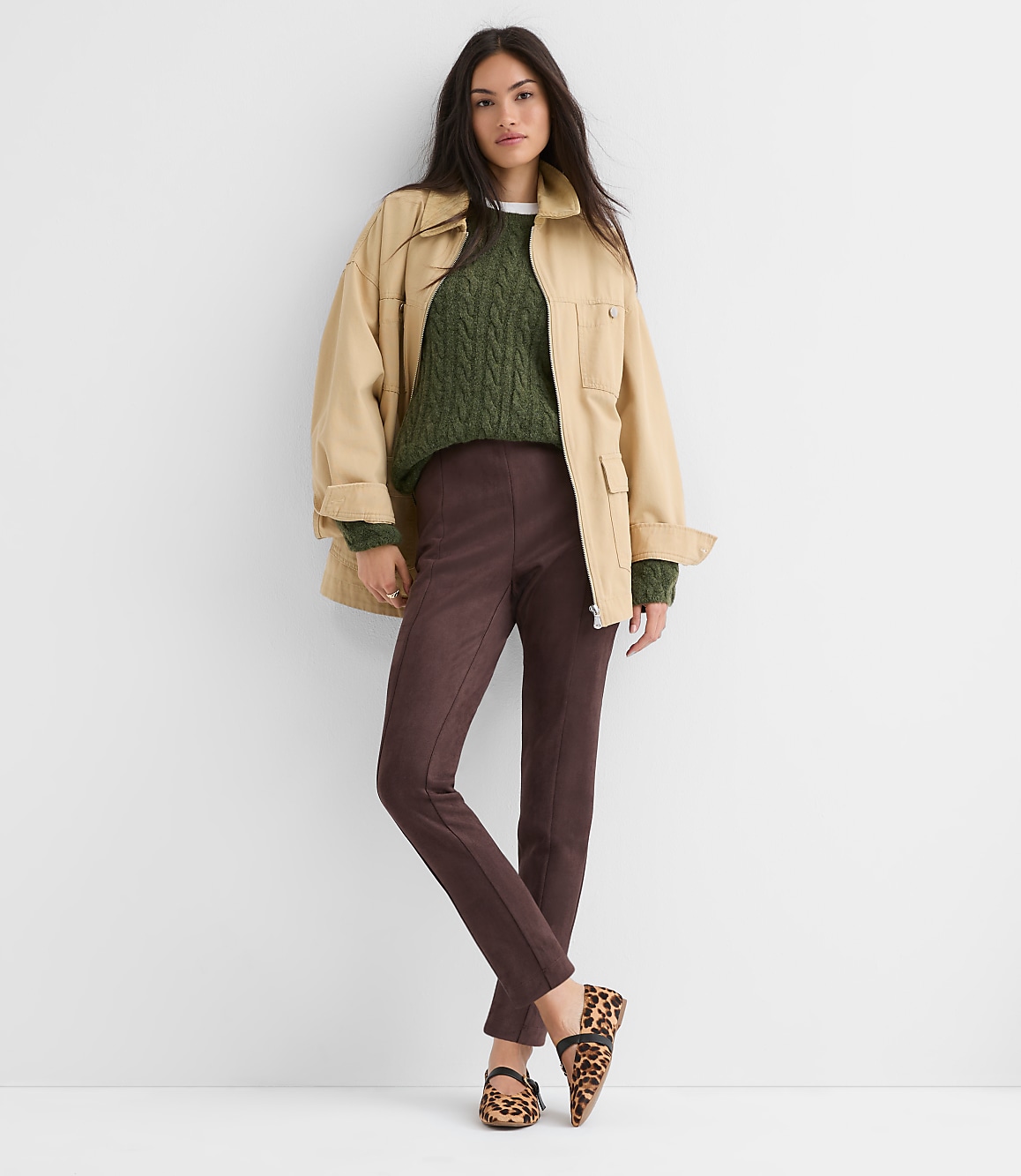 Faux Suede Leggings