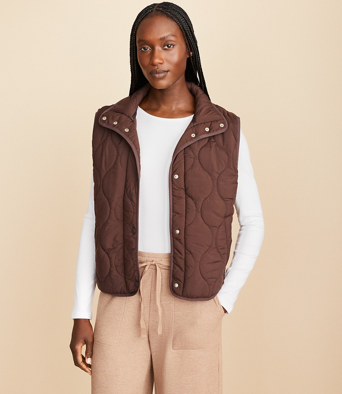 Lou & Grey Quilted Pocket Vest