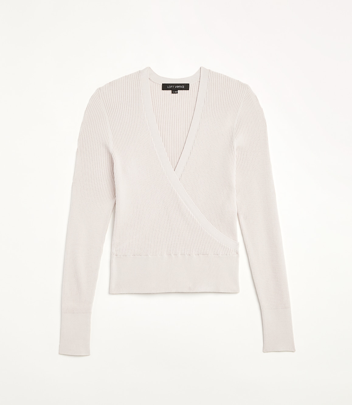 Petite LOFT Versa Ribbed Wrap Sweater