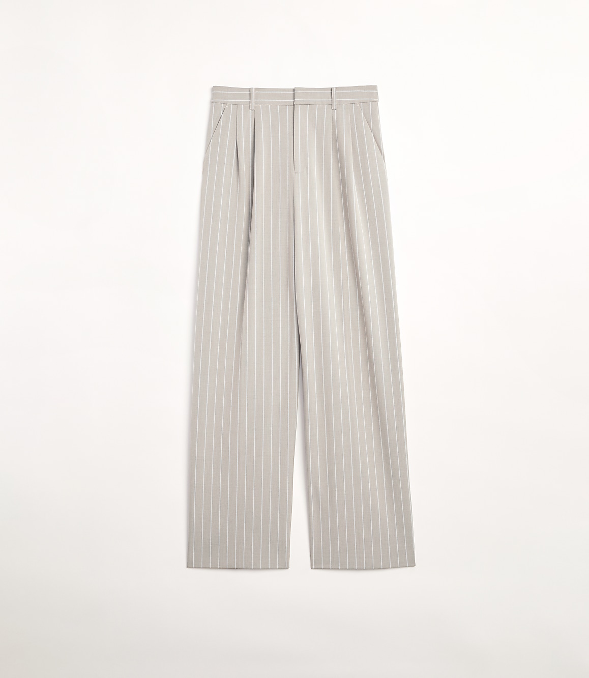 Petite LOFT Versa Seasonless Stretch Double Pleat Wide Leg Pant in Stripe