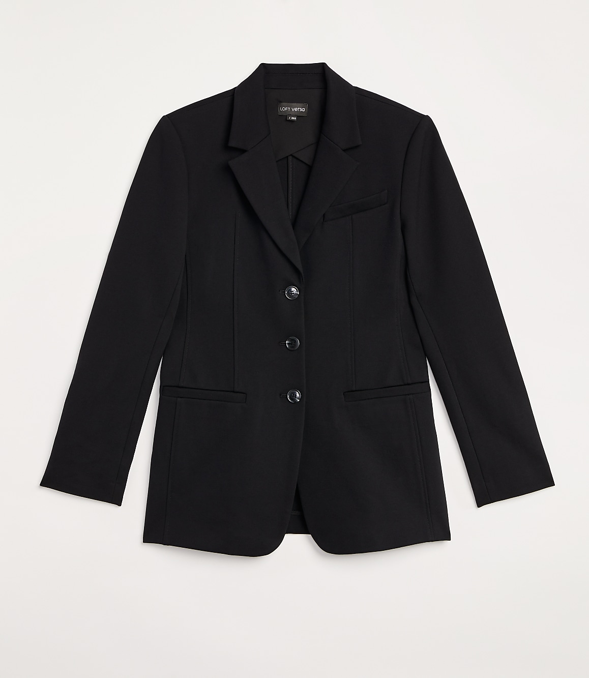 Petite LOFT Versa Ponte Deluxe Sculpted Blazer