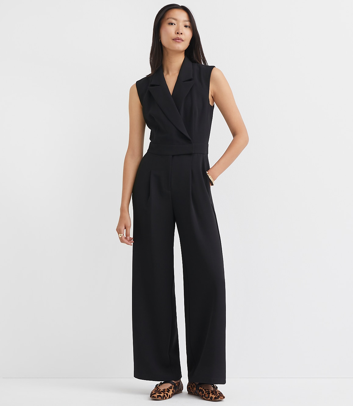 Crepe Lapel Jumpsuit