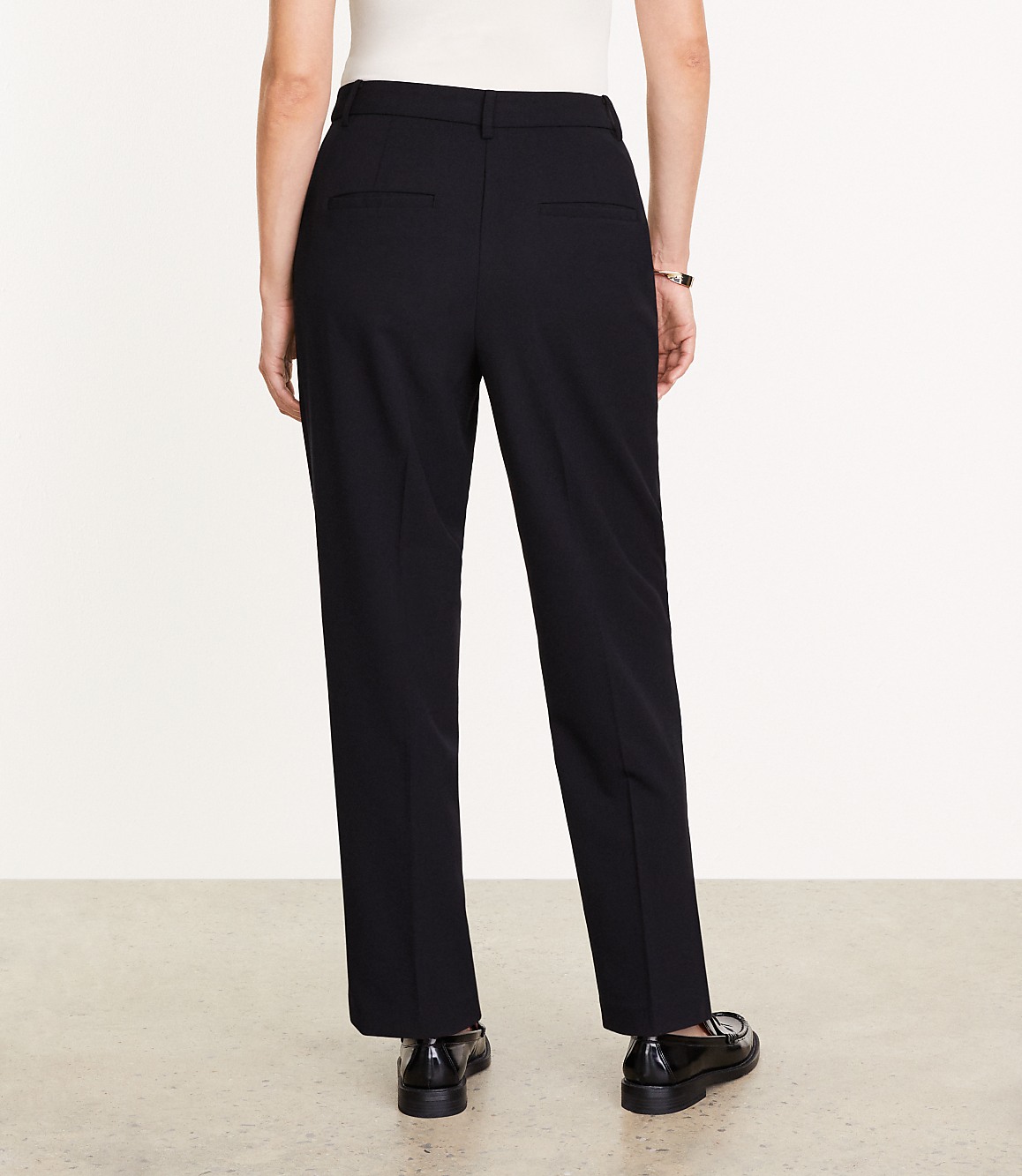 Curvy LOFT Versa Seasonless Stretch Double Pleat Taper Pant