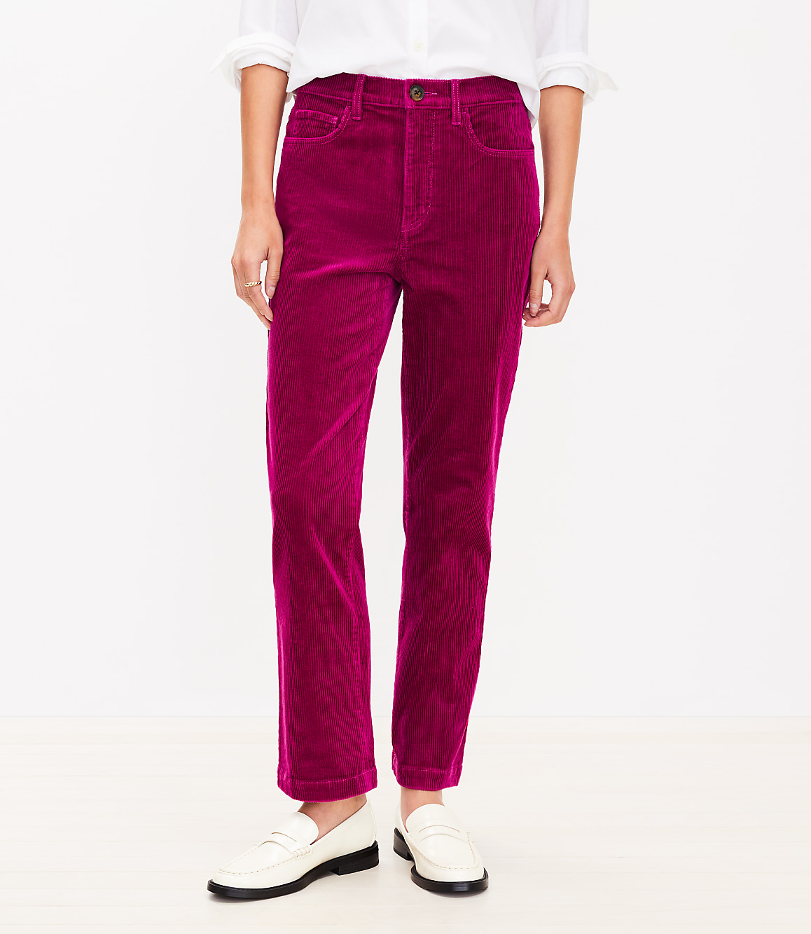 Petite Straight Corduroy Pants