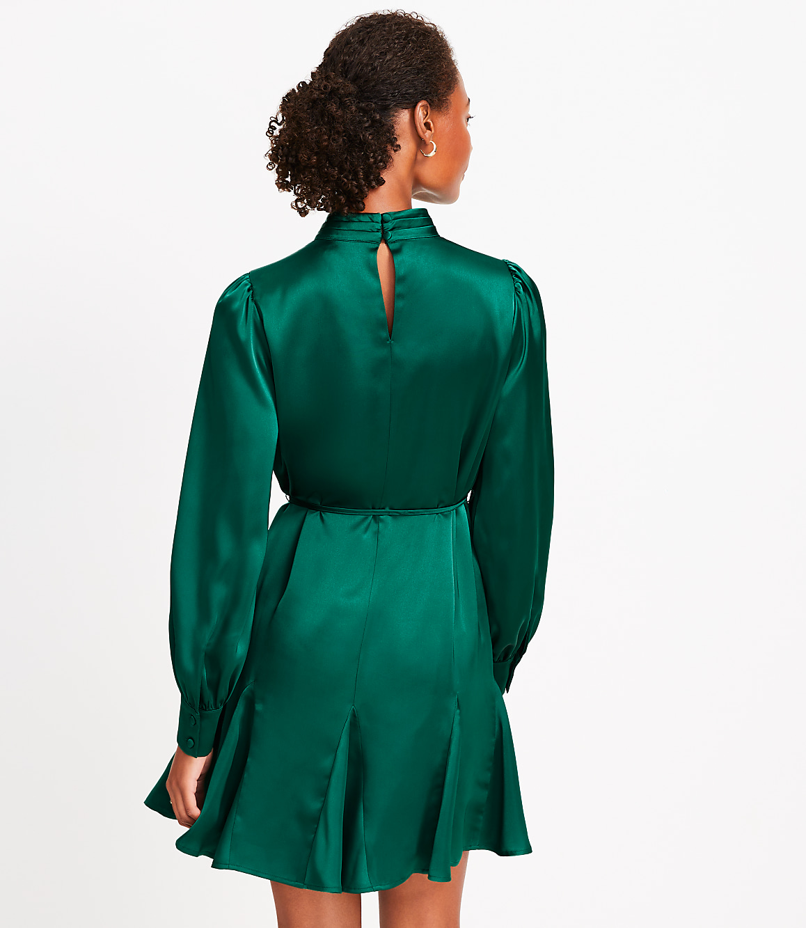 Satin Godet Mini Dress
