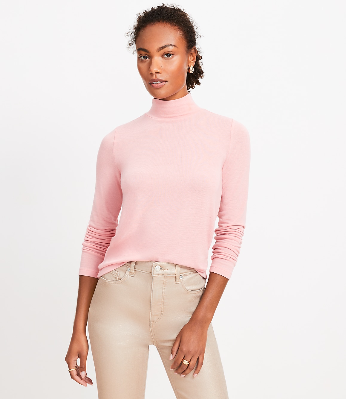 Long Sleeve Mock Neck Top