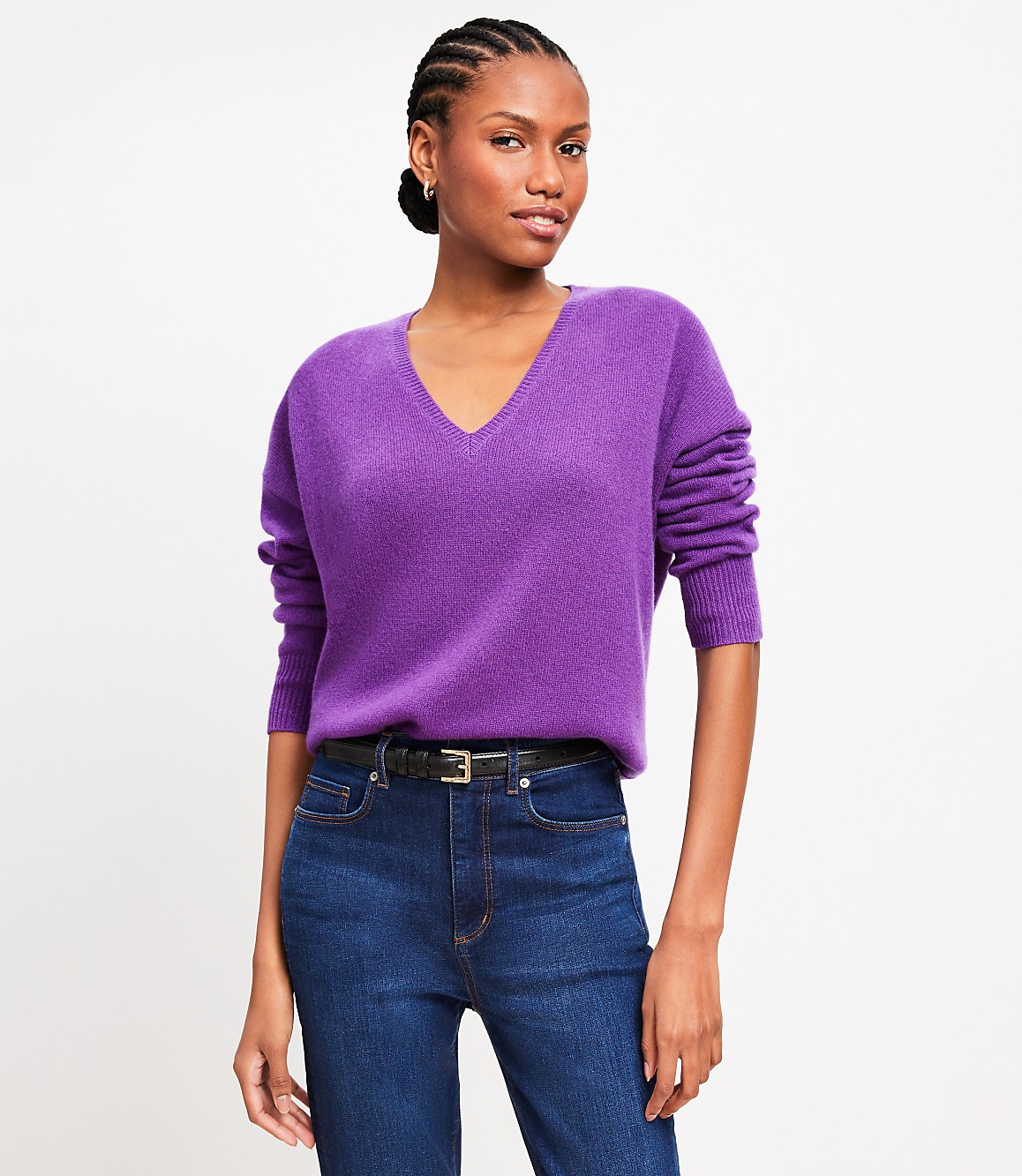 Relaxed V-Neck Cashmere Sweater