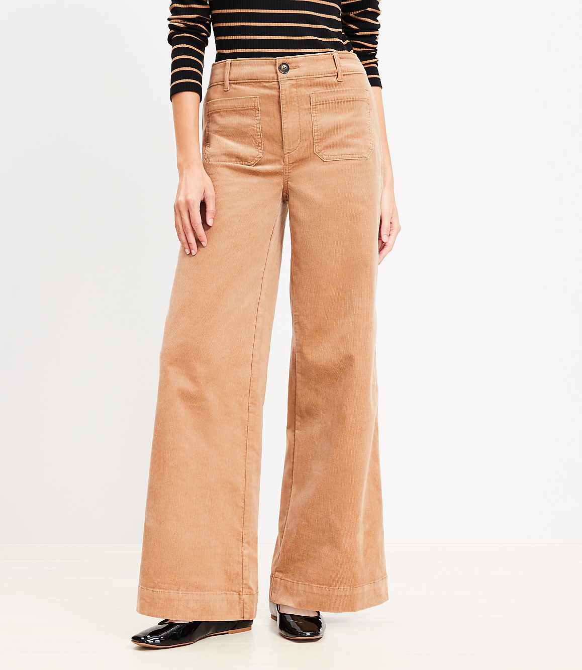 Palmer Wide Leg Pants in Brushed Corduroy