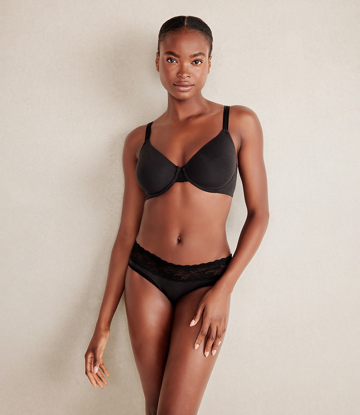 Haven Well Within Cotton Bikini with Lace Waist