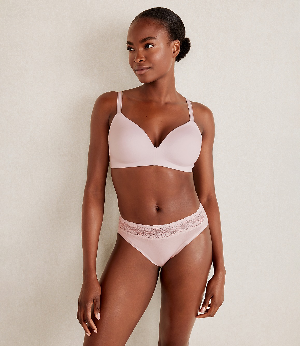Haven Well Within Cotton Bikini with Lace Waist