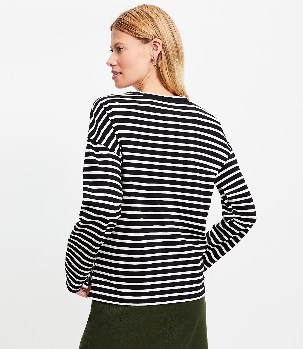 Striped Heart Pocket Tee