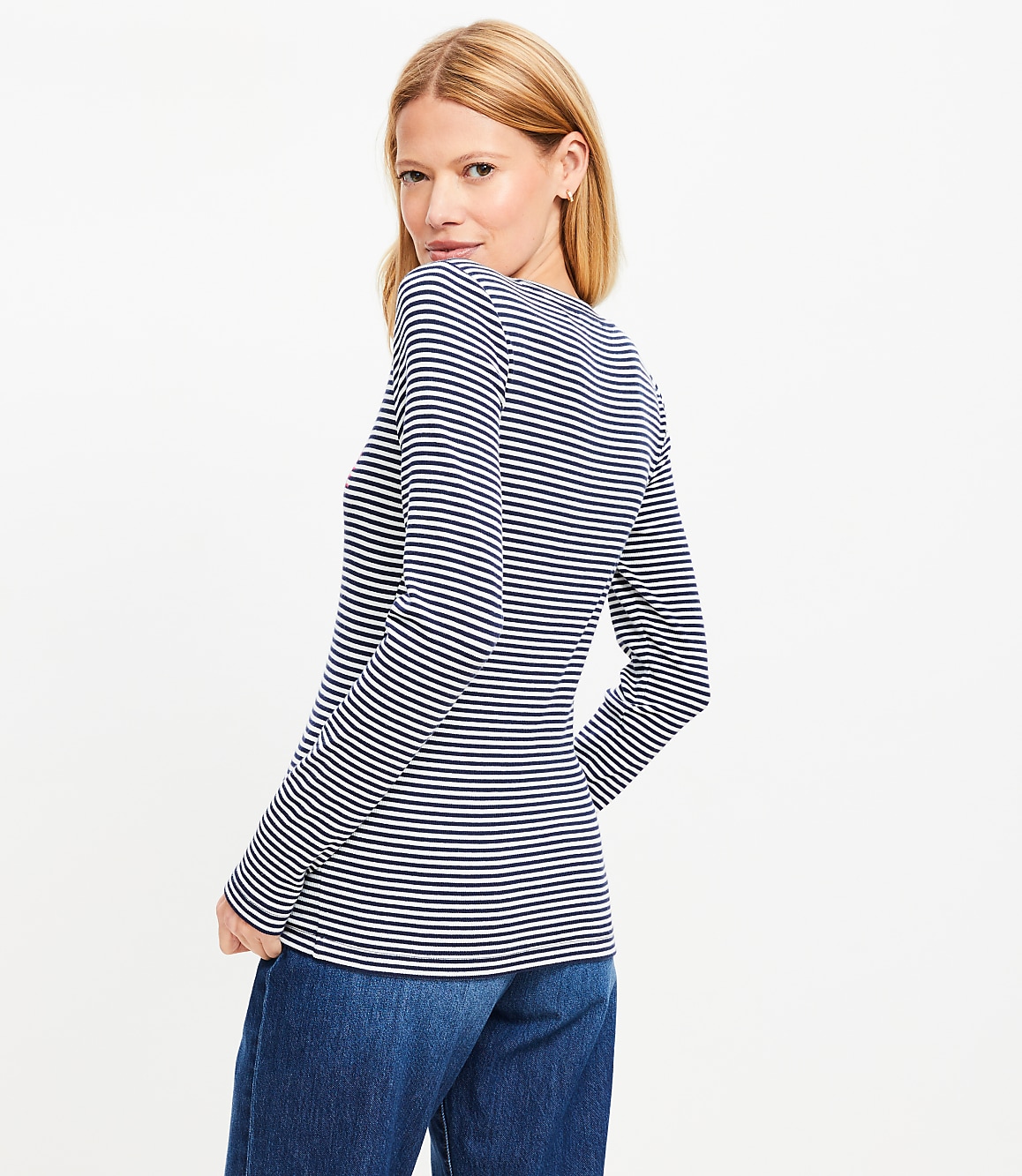 Love Stripe Long Sleeve Everyday Tee