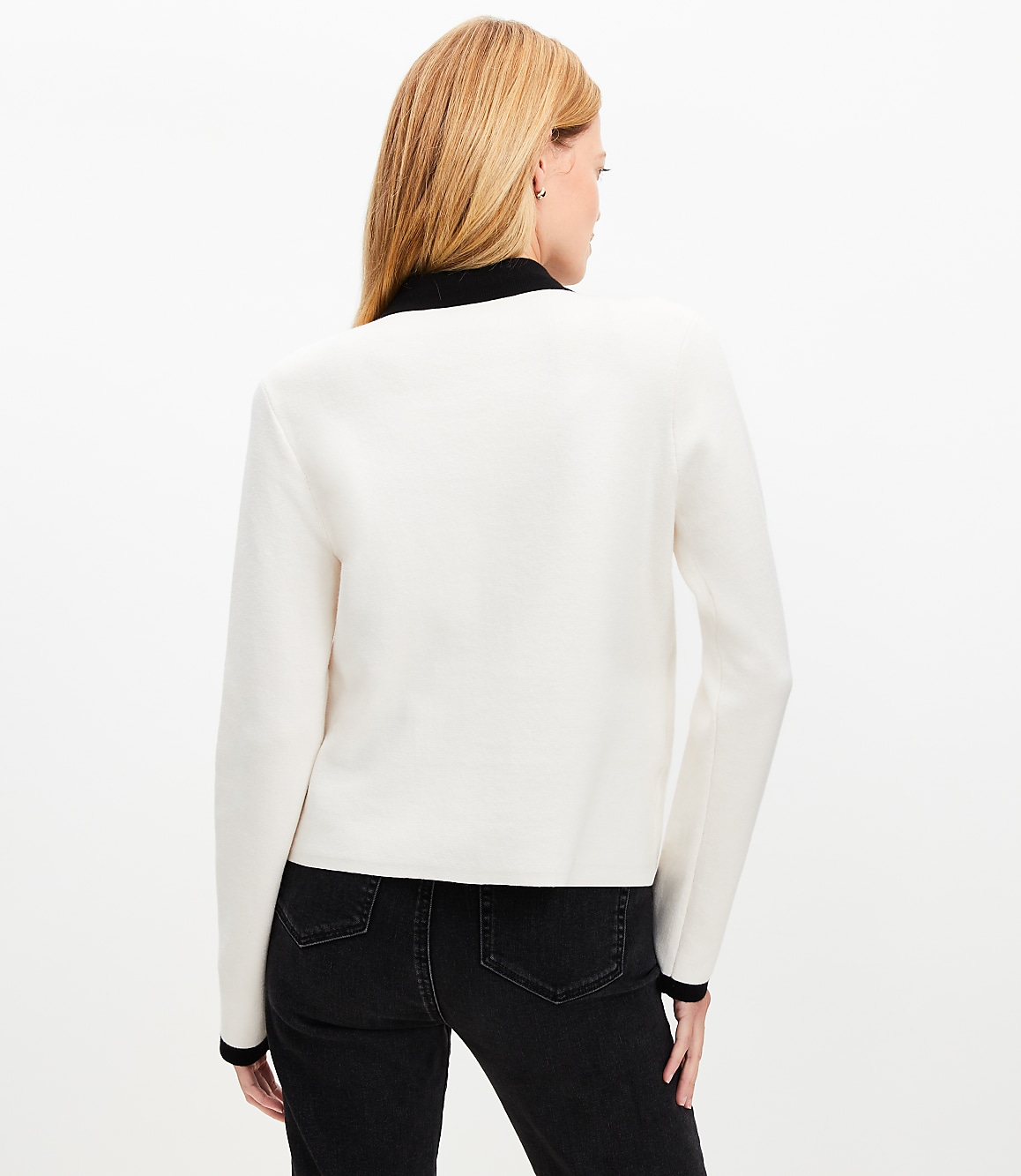 Tipped Sweater Jacket