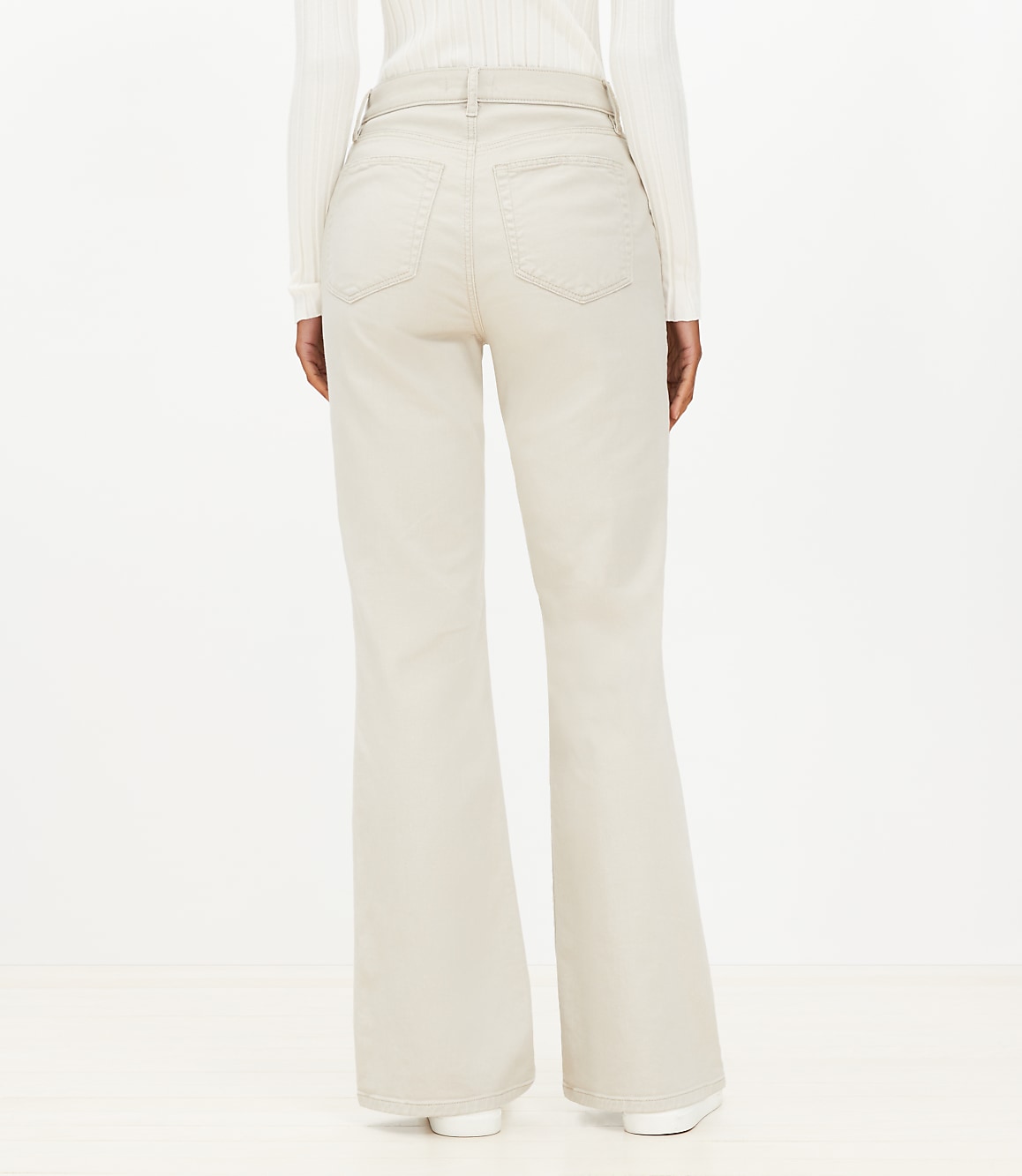 Petite Curvy Utility Pocket High Rise Slim Flare Pants