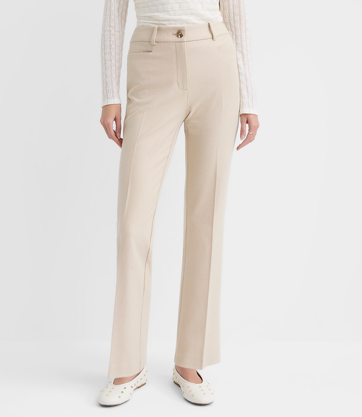 Curvy Parker Straight Pants in Texture