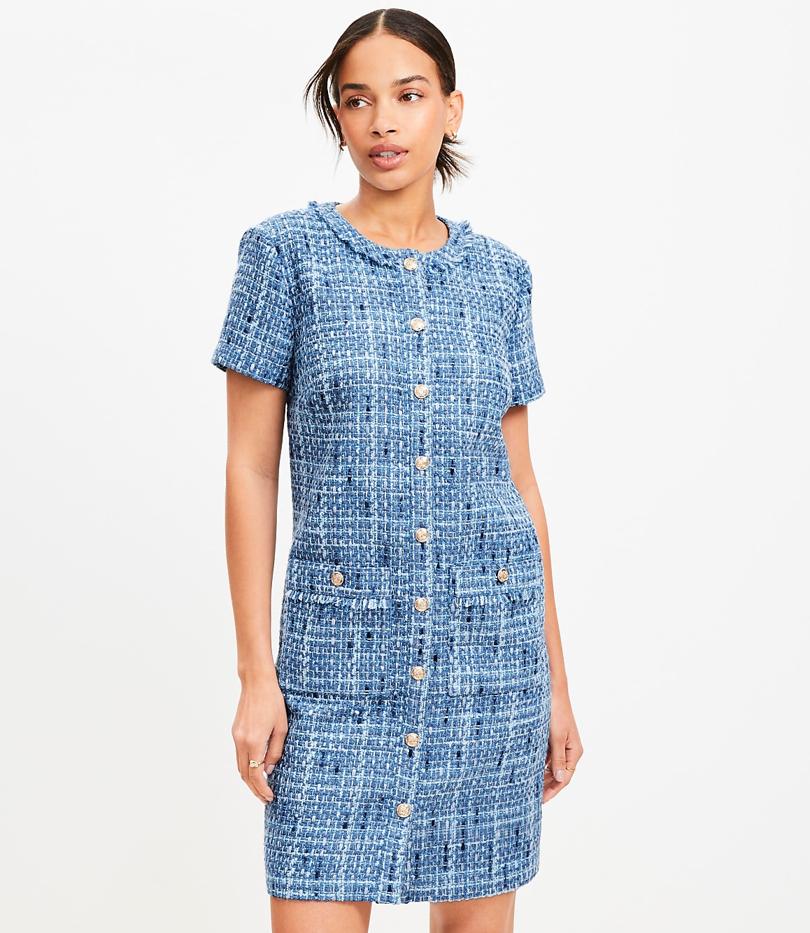 Tweed Mini Pocket Dress