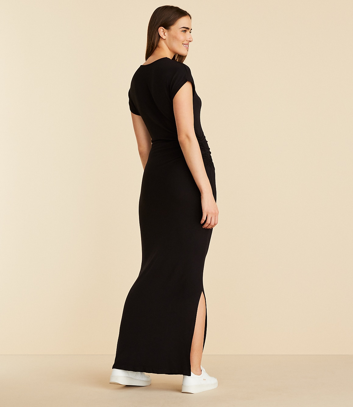Lou & Grey Signaturesoft Side Cinched Midi Dress