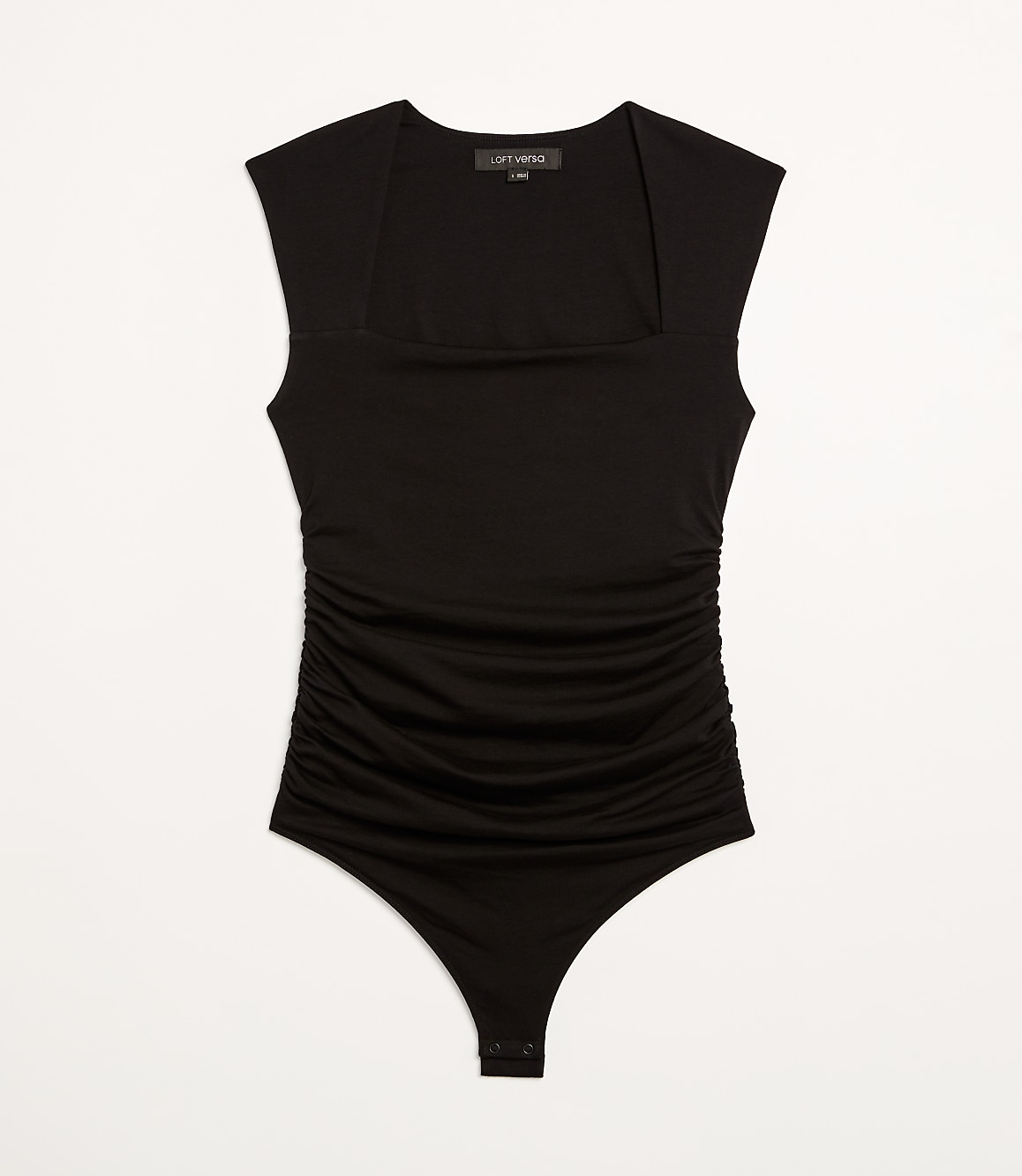 LOFT Versa 360 Knit Ruched Square Neck Bodysuit