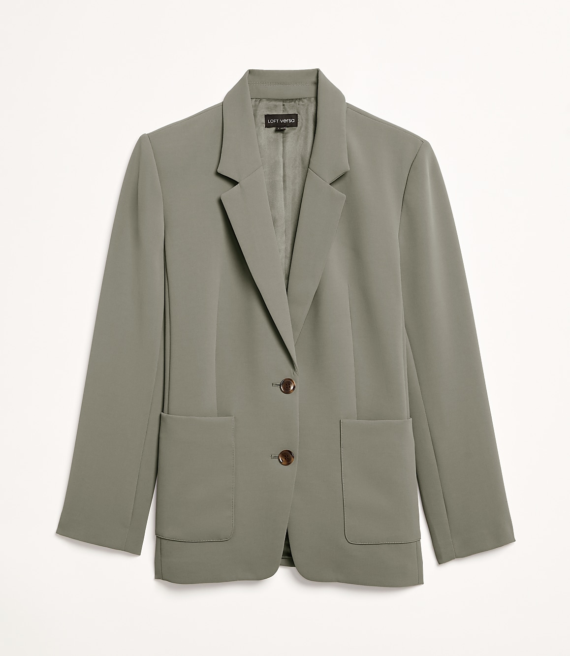 Petite LOFT Versa Crepe Drape Oversized Blazer