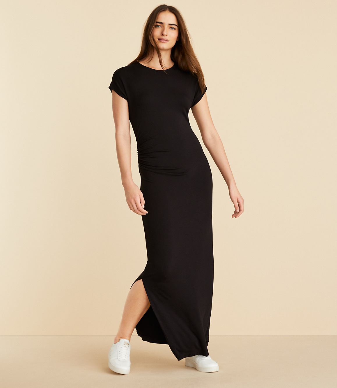 Lou & Grey Signaturesoft Side Cinched Midi Dress