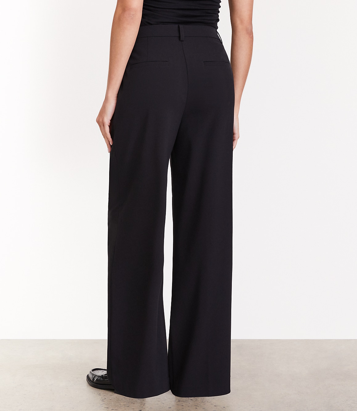 Petite Curvy LOFT Versa Seasonless Stretch Double Pleat Wide Leg Pants
