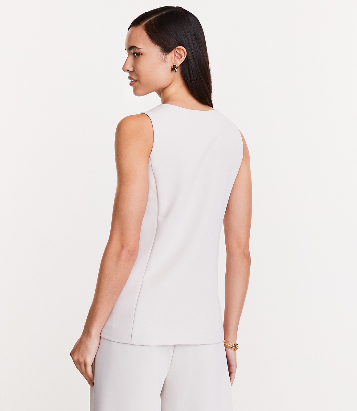 LOFT Versa Crepe Drape High Neck Vest