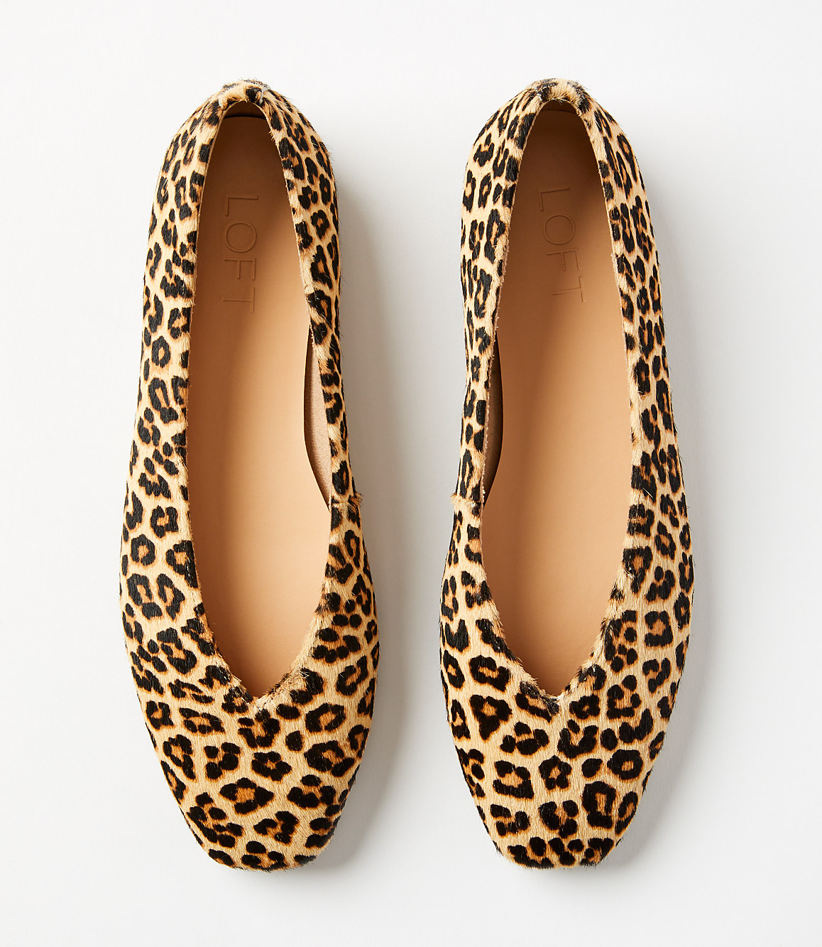 Cheetah Print Haircalf High Vamp Flats