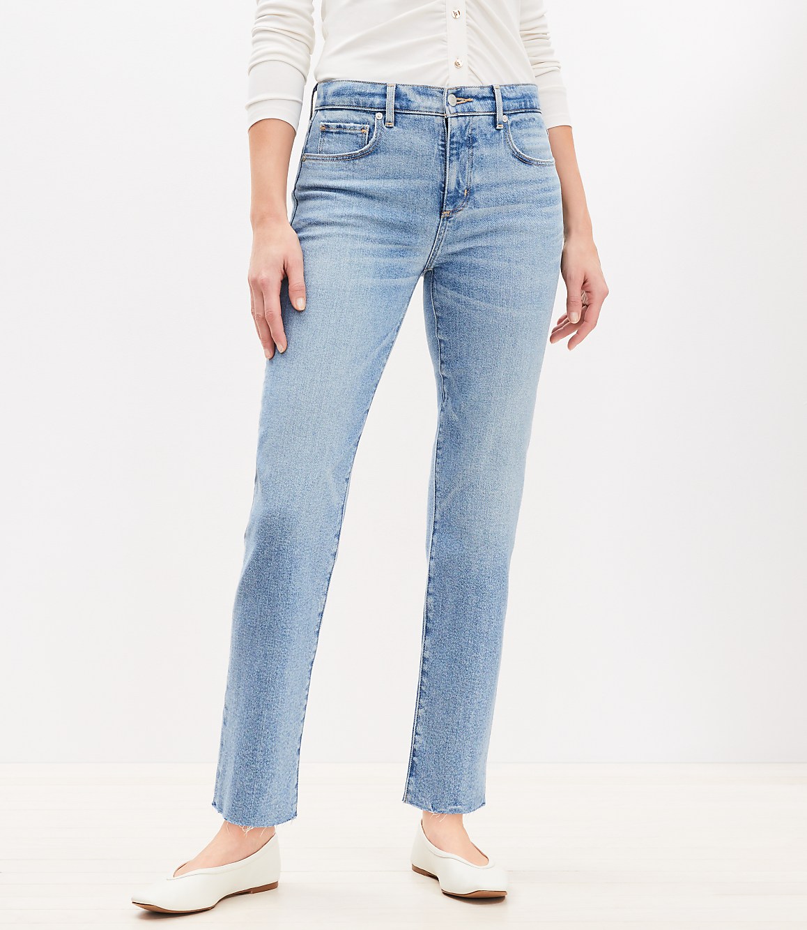 Petite Fresh Cut Mid Rise Slim Jeans in Classic Mid Wash