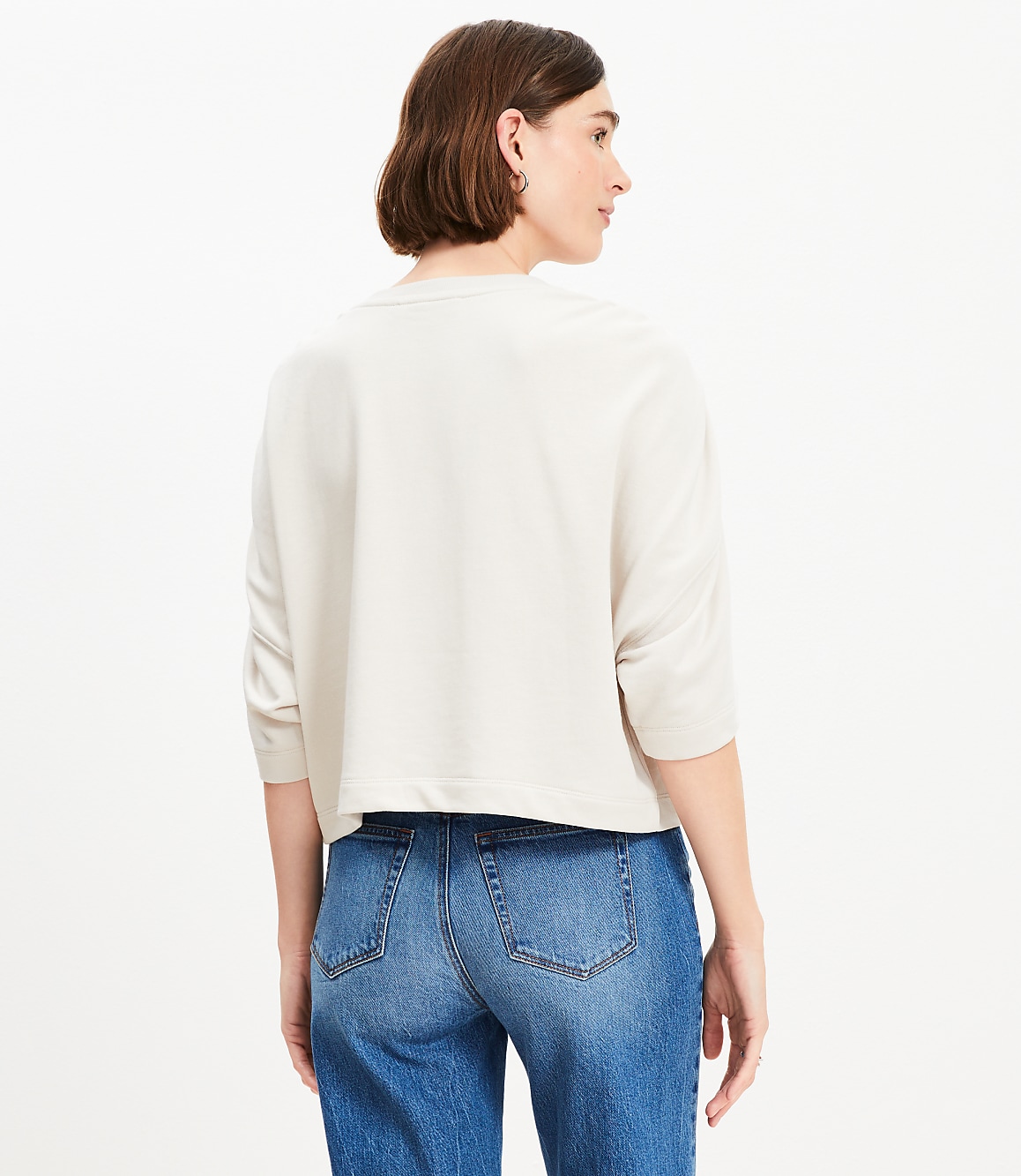 Cinched Shoulder Modern Sweatshirt